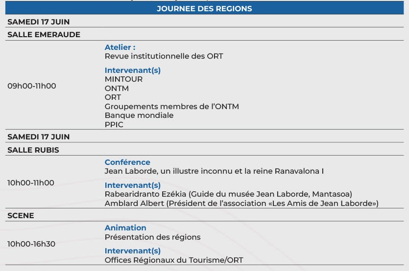 JOURNEE DES REGIONS